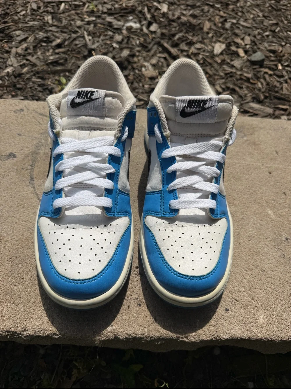 Nike Dunk Low GS (Blue White Black) Sneakers - Size 6Y / Women’s 7.5